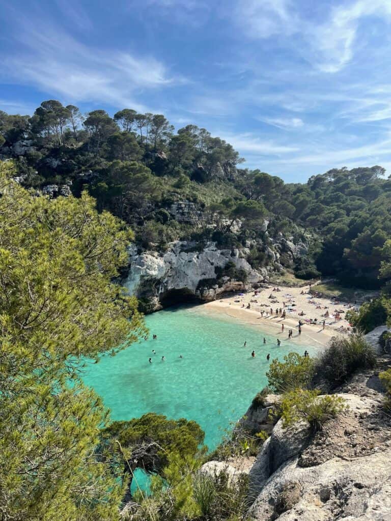 Exploring the Best Beaches in Menorca 11 Turquoise water and sandy Macarella beach oasis in Menorca