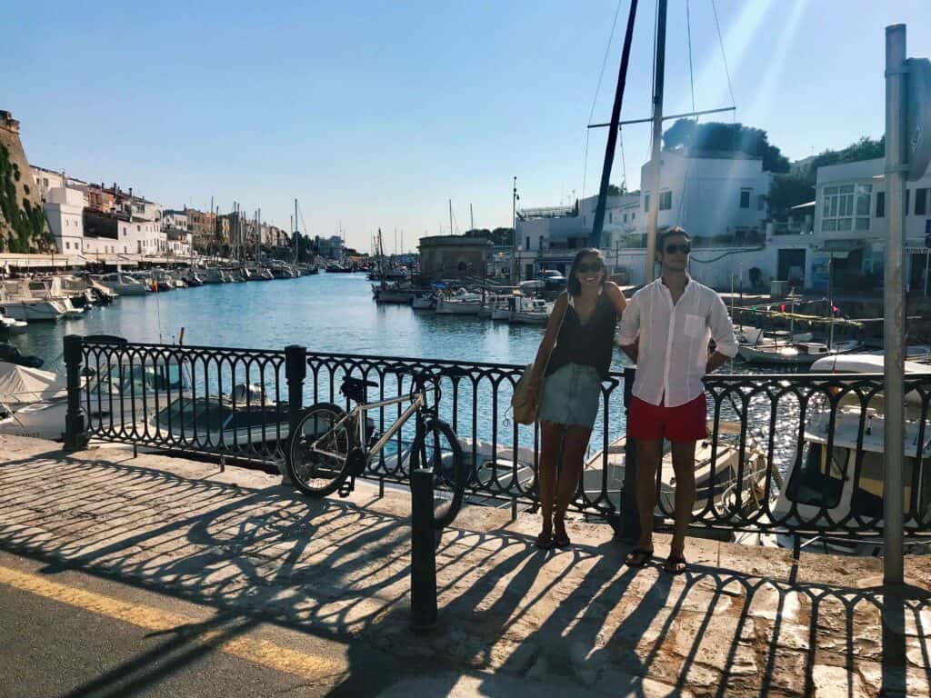 Exploring the Best Beaches in Menorca 15 Irene and brother Nuño in Ciutadella town in Menorca