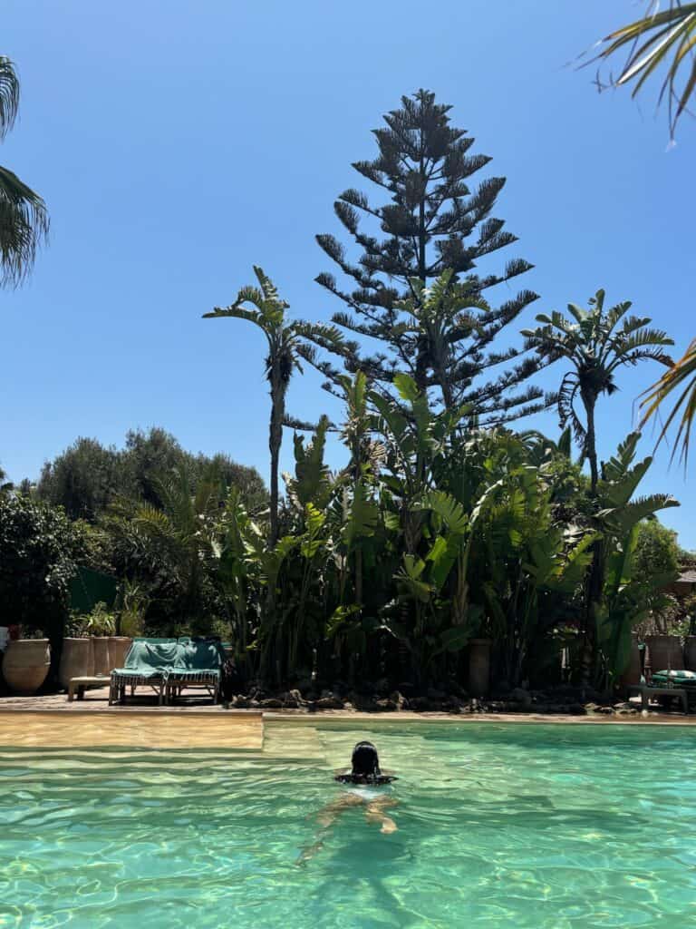 10 BEST Riads in Essaouira 8 Person swimming in tropical pool