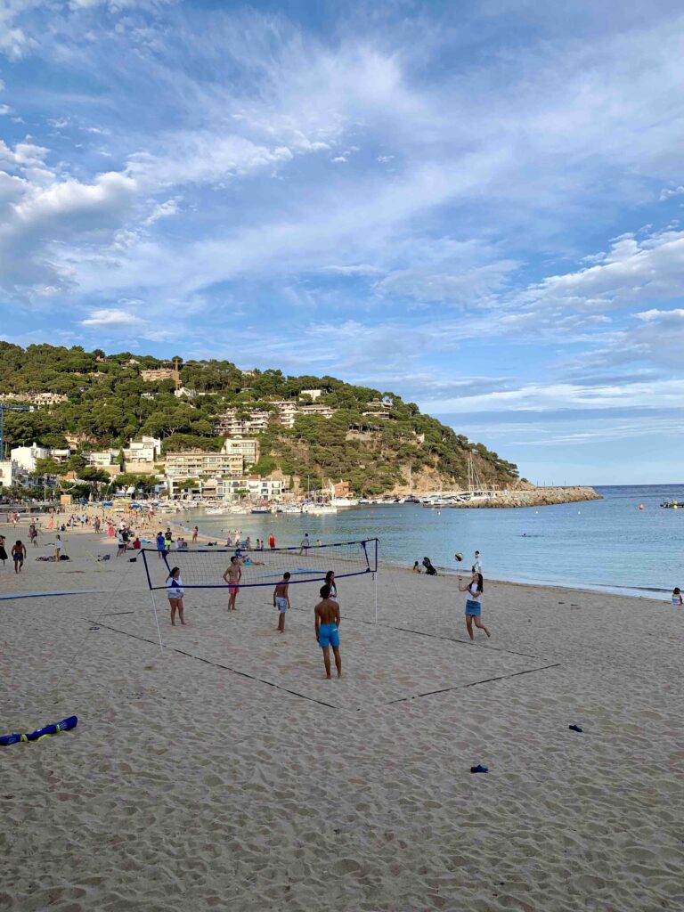 Complete 7 day Costa Brava Itinerary 20 Beach volleyball game on sunny day