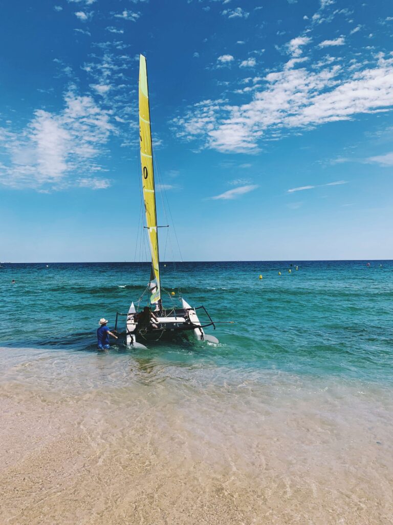 Complete 7 day Costa Brava Itinerary 18 Catamaran on clear blue water