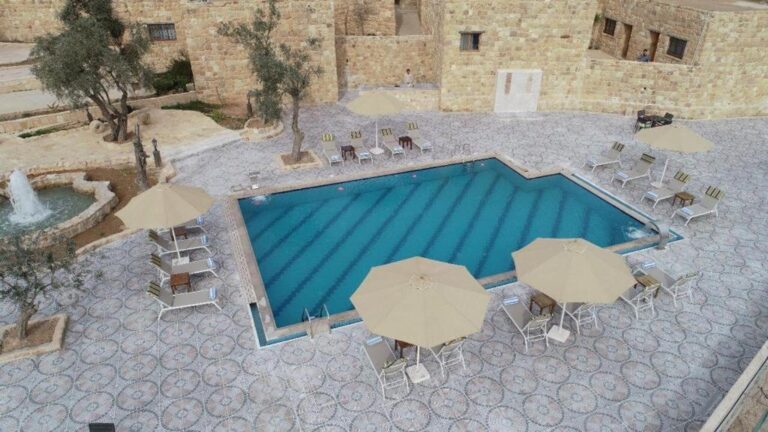 pool at the old village luxury hotel, one of the best hotels in petra jordan