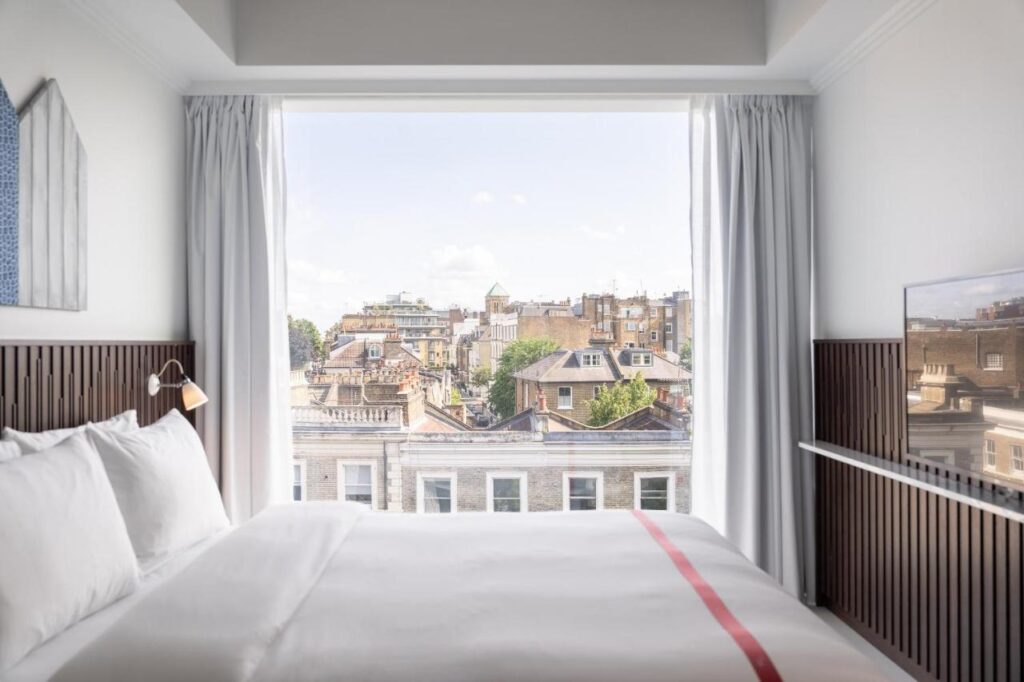 15 Best Boutique Hotels in London, UK 20 view fron room at ruby zoe boutique hotel in london, one of the most unique hotels in uk