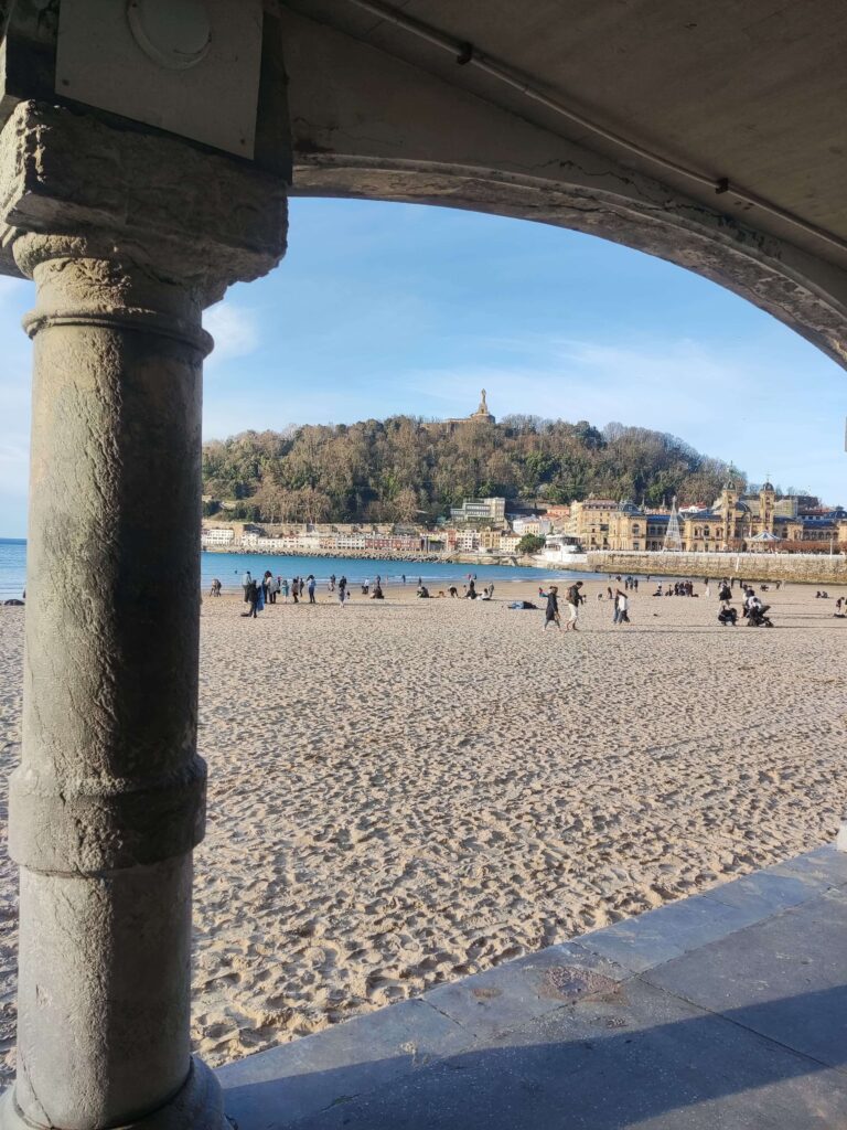 Walking around the beach in San Sebastian looking for the best Boutique hotels in san sebastian