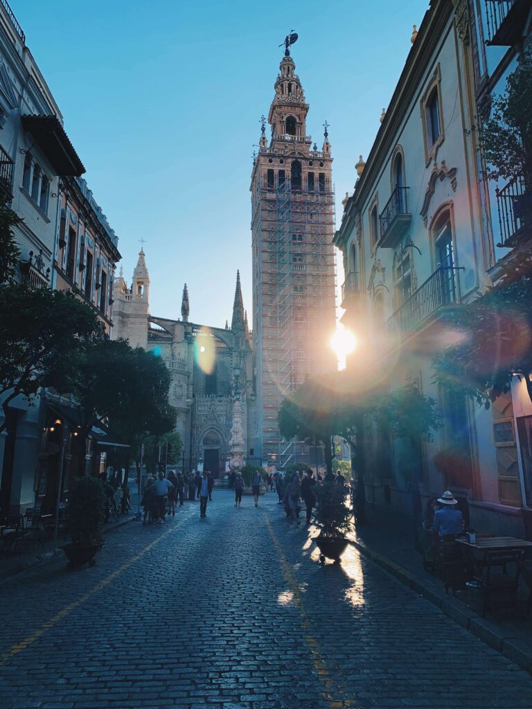 1 day in Seville Spain: My Favorite City 22 Walking around La Giralda at sunset after spending 1 day in seville spain