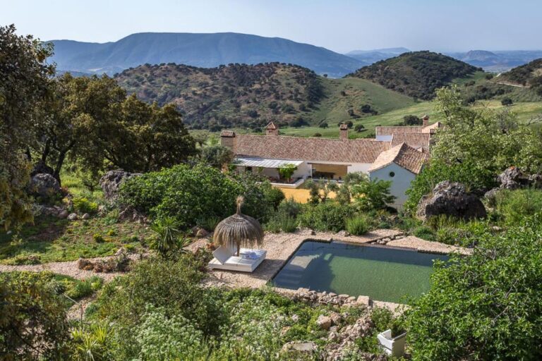 sky view of luxury finca hotel la donaira in malaga andalucia spain, one of the most luxury hotels in Andalucía