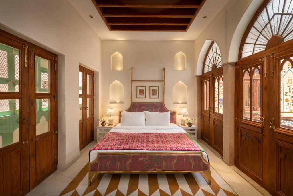 double room at haveli dharampura, one of my favorite boutique hotels in new delhi