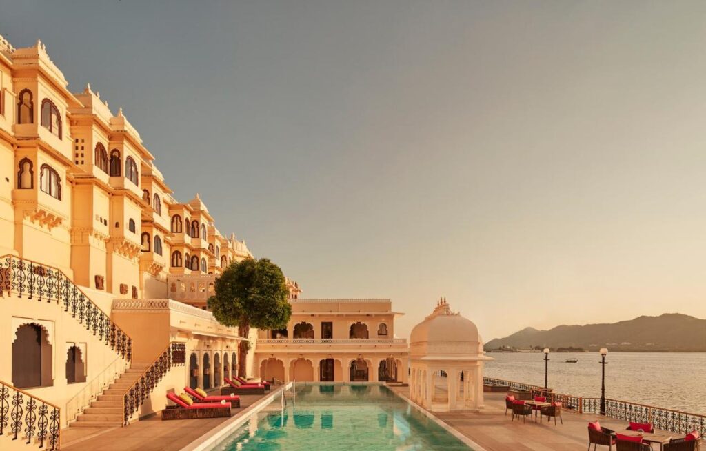 9 Iconic Heritage Hotels in Udaipur 2 pool are at Taj Fateh Prakash Palace, one of my favorite heritage hotels in Udaipur